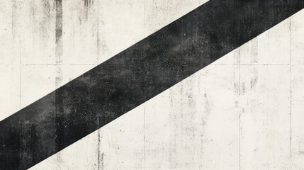 Aufkleber - Abstract Black and White Diagonal Stripes on Distressed Surface