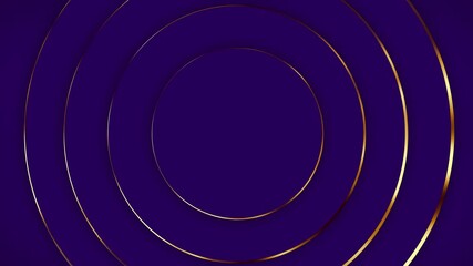 Wall Mural - luxury modern golden rings circle intro titles abstract shape 3d animation movement layered pattern 