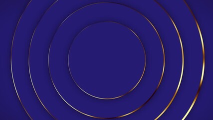 Wall Mural - luxury modern golden rings circle intro titles abstract shape 3d animation movement layered pattern 