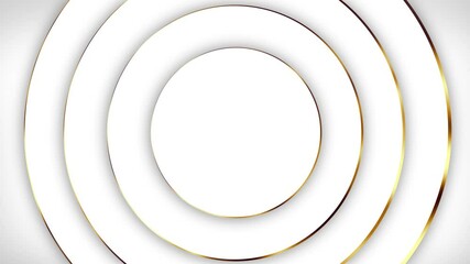 Wall Mural - luxury modern golden rings circle intro titles abstract shape 3d animation movement layered pattern 