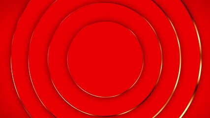 Wall Mural - luxury modern golden rings circle intro titles abstract shape 3d animation movement layered pattern 