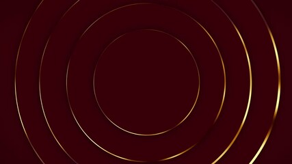 Wall Mural - luxury modern golden rings circle intro titles abstract shape 3d animation movement layered pattern 
