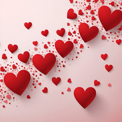 Wall Mural - valentine hearts background