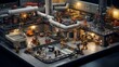 © ChrisTYCat - Detailed view of a missile factory with assembly lines and intricate components being manufactured