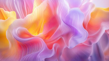 Wall Mural - abstract colorful waves of soft textures create a vibrant, fluid design.