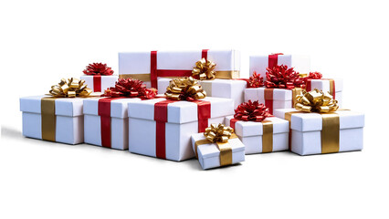 Wall Mural - christmas gifts and presents on a transparent background