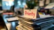 © crazyass - Organizing work tasks with priority sticky note office environment high fidelity image close-up view productivity concept