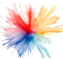 Poster - Vibrant watercolor splash in bold colors.