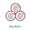 © Optima GFX - Hay Baler Vector Two Color Outline Icon. Eps 10 file