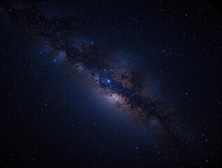 Canvas Print - milky way's gentle glow illuminates the starry expanse of the night sky, space, dark background, gal