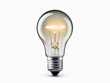 © Poetra RH - Light bulb with illuminated light isolated on white background with clipping path