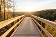 © 2D_Jungle - Sunset view from a wooden bridge scenic nature trail outdoor photography autumn landscape serene environment tranquility