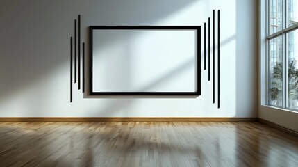Aufkleber - Unused canvas frames for art illustrations and mockups.