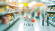 © DrPhatPhaw - Supermarket Miniature, wallpaper, the shopping simulation in a supermarket