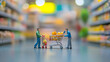 © DrPhatPhaw - Supermarket Miniature, wallpaper, the shopping simulation in a supermarket