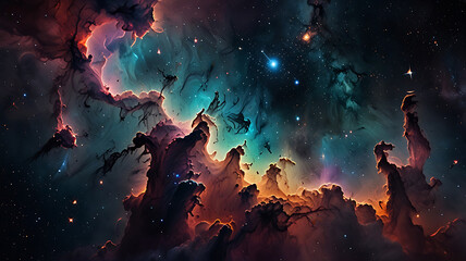 Wall Mural - pace background, the universe, nebula and galaxies, space background, the universe and space