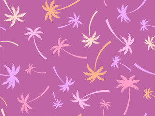 Wall Mural - palm trees seamless pattern. summer time, wallpaper with tropical palm trees pattern. design for pri