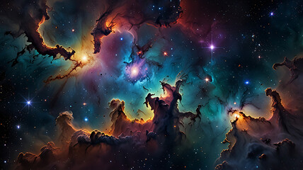 Wall Mural - pace background, the universe, nebula and galaxies, space background, the universe and space