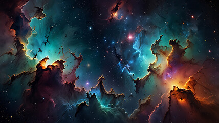 Wall Mural - pace background, the universe, nebula and galaxies, space background, the universe and space