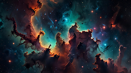 Wall Mural - pace background, the universe, nebula and galaxies, space background, the universe and space