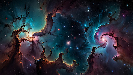 Wall Mural - pace background, the universe, nebula and galaxies, space background, the universe and space