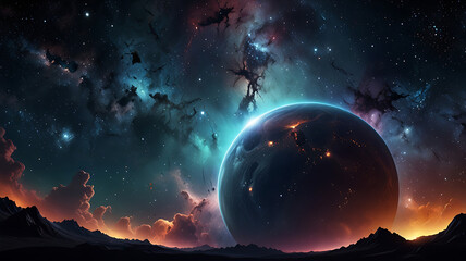 Wall Mural - pace background, the universe, nebula and galaxies, space background, the universe and space