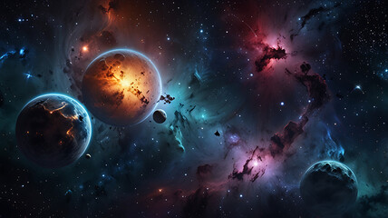 Wall Mural - pace background, the universe, nebula and galaxies, space background, the universe and space