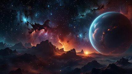 Wall Mural - pace background, the universe, nebula and galaxies, space background, the universe and space