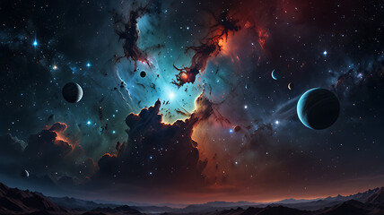 Wall Mural - pace background, the universe, nebula and galaxies, space background, the universe and space
