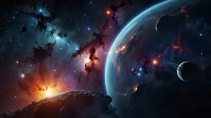 Wall Mural - pace background, the universe, nebula and galaxies, space background, the universe and space