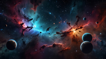 Wall Mural - pace background, the universe, nebula and galaxies, space background, the universe and space