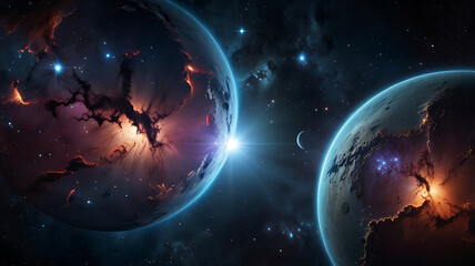 Wall Mural - pace background, the universe, nebula and galaxies, space background, the universe and space