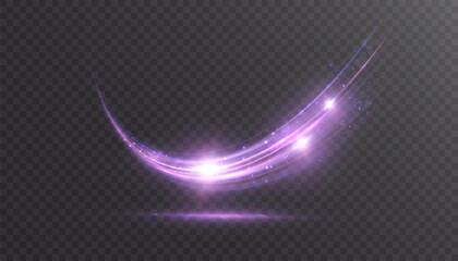 Poster - Magical dynamic swirl effect with purple shimmer for web design and fabulous user interface. Bright Twirl. Vector