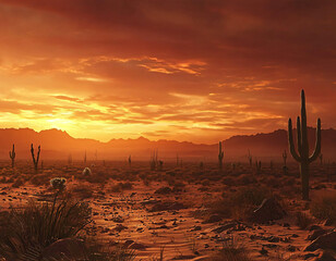 Wall Mural - Desert Sunset