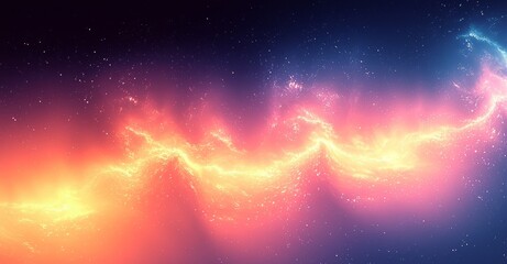 Poster - The poster design has a vibrant color gradient on a black background, an abstract purple pink blue black copy space, and a copy space in the middle