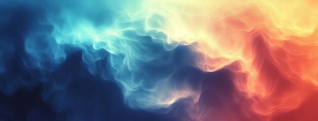 Fototapete - Design concept for banner poster header cover with abstract color gradient background grainy orange blue yellow
