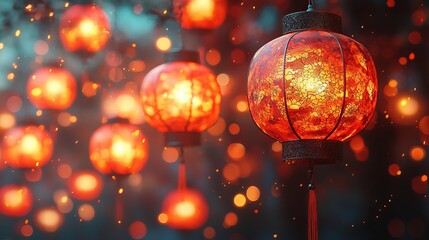 Aufkleber - This is a traditional Chinese lantern in the Asian style that is used to celebrate Lunar New Year.