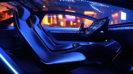 envision a futuristic car that uses ai and machine learning to constantly optimize its driving and p