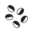 © pixel Btyess - coffee bean glyph icon with white background vector stock illustration