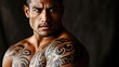 © NFTNexus - Man with a black tribal tattoo design on his skin