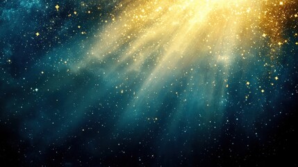 Wall Mural - Stunning celestial background with radiant beams of light and shimmering stars in a deep space scene conveying cosmic beauty and infinite wonder