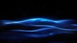 © sam - Earth in the universe, gradient 3D blue technological curves, blue background, blue earth background.