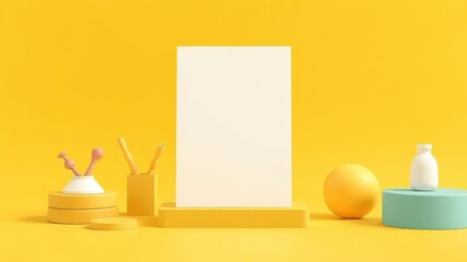 Wall Mural - a realistic mockup of a tent card die cut template vector with editable elements for customization, 