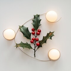 Wall Mural - Christmas berries