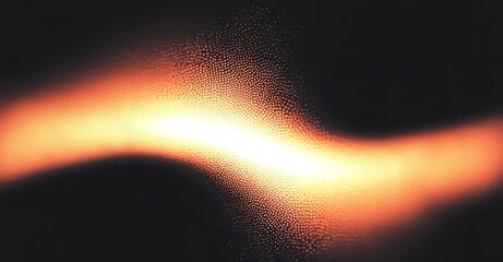 Poster - An abstract banner featuring a fiery ring with a grainy texture, set against a dark background with a gradient of orange, red, and yellow hues and black noise.