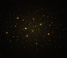 Wall Mural - cosmic glittering light effect on transparent background. christmas concept. glowing dust particles 