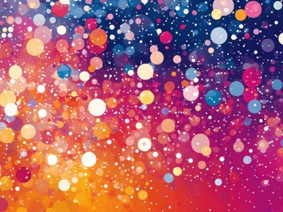 Wall Mural - colorful abstract background with vibrant circles and bokeh effect.