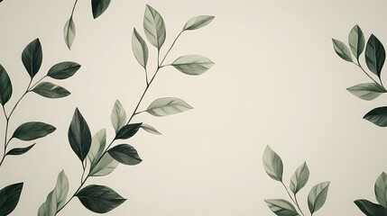 Wall Mural - green leafs pattern