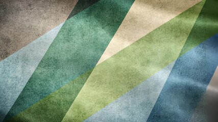 Wall Mural - abstract geometric design featuring layered green and blue shapes in a textured background