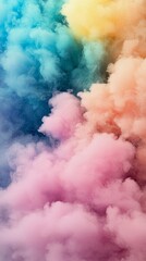 Poster - Colorful smoke swirls create a vibrant abstract display in the air